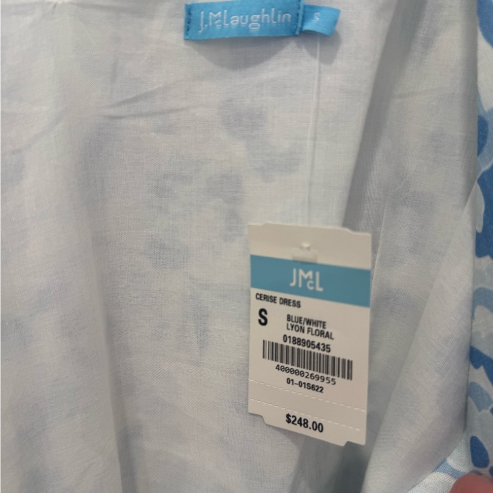 J. McLaughlin Blue and White Floral Maxi Dress